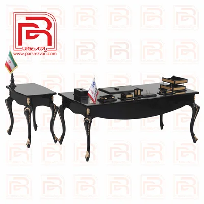 میز مدیریت سلطنتی مدل پولیش بغل کوتاه